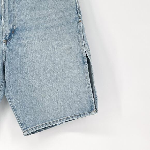 AGOLDE Vida Split Seam Denim Shorts Women’s Size 28 Light Wash Casual - Picture 3 of 6